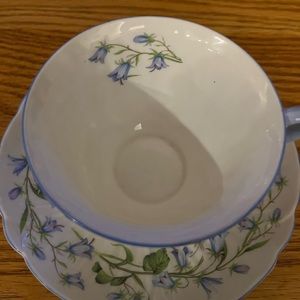 Shelley Harebell vintage bluebell fine bone china teacup and saucer